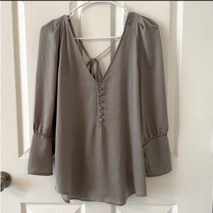 Express Satin Puff Sleeve Top